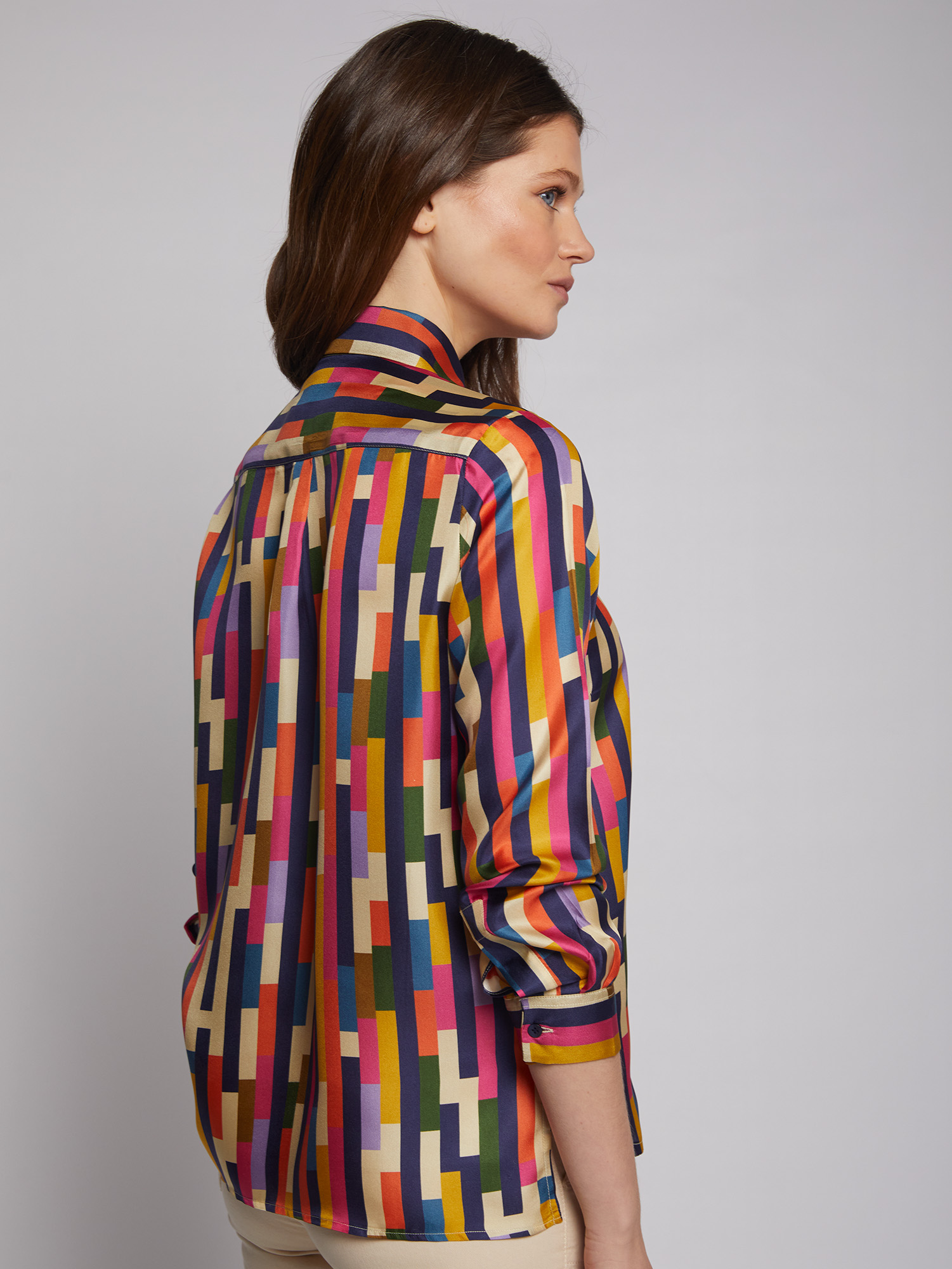 VILAGALLO Silk Shirt - Aneva Boutique